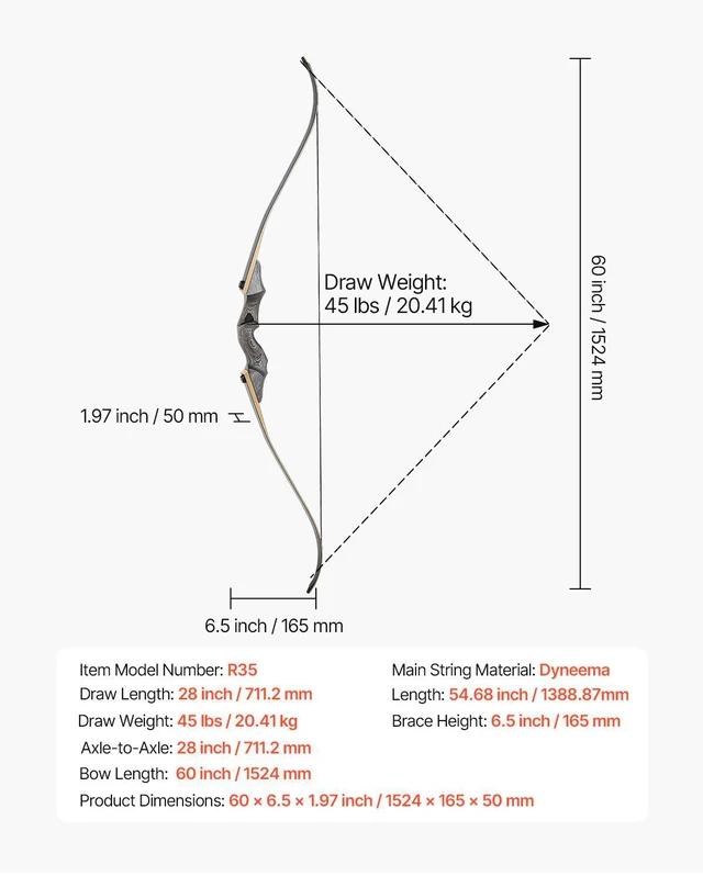 Alt view image 8 of 8 - 60in Takedown Recurve Bow Wooden Bow Arrow Kit Right Hand Hunting Practice 45lbs
