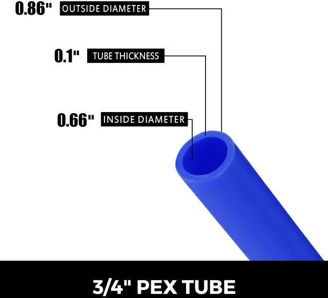 Alt view image 2 of 7 - 3/4" 500FT PEX Tubing Pipe Non-Barrier Hose for Radiant Heat Systems Potable Water Blue