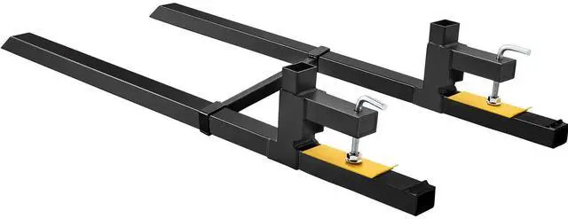 Alt view image 8 of 14 - VEVOR Pallet Forks, 2000 lbs Tractor Bucket Forks, 60" Total Length Clamp on Pallet Forks with Adjustable Stabilizer bar, Heavy Duty Pallet Forks for Tractor Attachments, Skid Steer, Loader Bucket