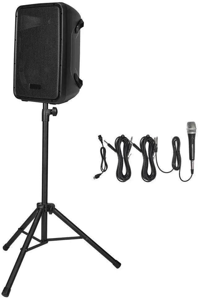 Alt view image 2 of 8 - 2 X 8 in Speakers Portable PA System 300W Mixer Bluetooth Mic for DJ Party