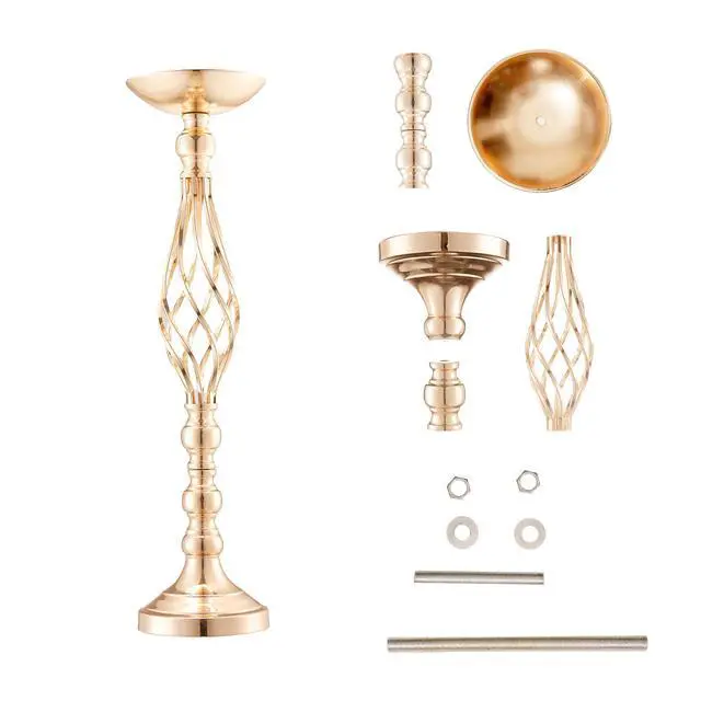 Alt view image 8 of 14 - VEVOR 20PCS 58cm/22.83 Wedding Flower Vase Metal Gold Floral Stand for Table