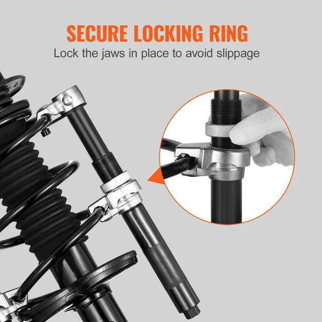 Alt view image 12 of 14 - VEVOR Coil Spring Compressor Tool, 2 pcs Heavy Duty Macpherson Strut Spring Compressor Set, 2646 lbs Strut Spring Compressor with Safety Bracket and Carrying Case, for Car Truck ATV UTV
