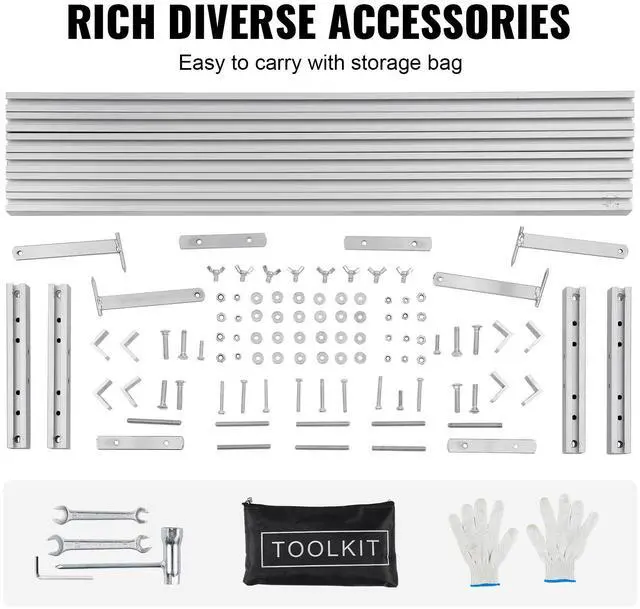 Alt view image 13 of 14 - VEVOR Rail Mill Guide System, 9 ft Milling Guide, 4 Crossbar Kits Chainsaw Mill Rail Guide, Aluminum Adjustable Saw Mill Rail System Work with Chainsaw Mills for Builders and Woodworkers