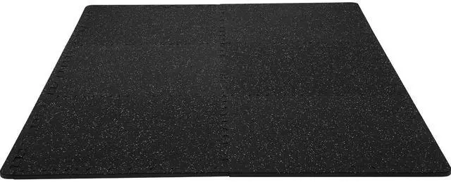Alt view image 9 of 15 - VEVOR 6 PCS 1/2 inch Thick Gym Floor Mats, 24" x 24" EVA Foam & Rubber Top Interlocking Workout Floor Mats with 24 sq.ft Coverage, Waterproof Exercise Puzzle Flooring for Gym, Home, Garage, Basement