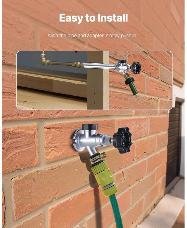 Alt view image 7 of 8 - 12 in Frost-Free Sillcock 1/2" PTC x 3/4" MHT Hose Bibb Anti-Siphon Valve