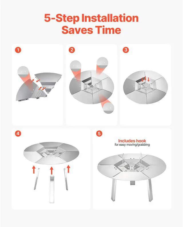 Alt view image 12 of 14 - Fire Pit Heat Deflector for Solo Stove Yukon 20 in Bonfire Stainless Steel