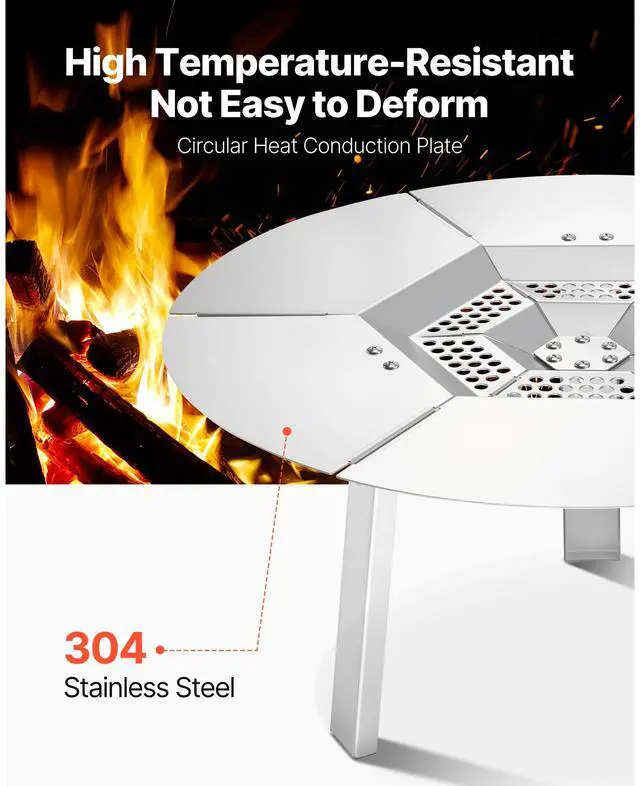 Alt view image 10 of 14 - Fire Pit Heat Deflector for Solo Stove Yukon 20 in Bonfire Stainless Steel