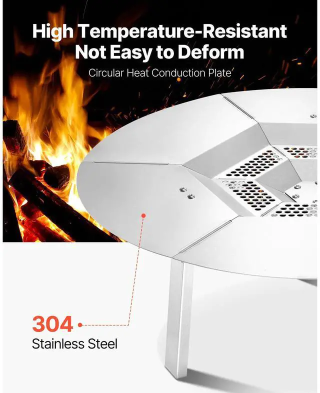 Alt view image 10 of 14 - Fire Pit Heat Deflector for Solo Stove Yukon 25 in Bonfire Stainless Steel