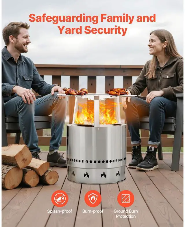 Alt view image 13 of 14 - Fire Pit Heat Deflector for Solo Stove Yukon 25 in Bonfire Stainless Steel