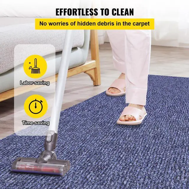 Alt view image 6 of 7 - Deep Blue Marine Carpet 6 ft x 39.3 ft, Boat Carpet Rugs, Indoor Outdoor Rugs for Patio Deck Non-Slide TPR Water-Proof Back Outdoor Marine Carpeting Outdoor Carpet