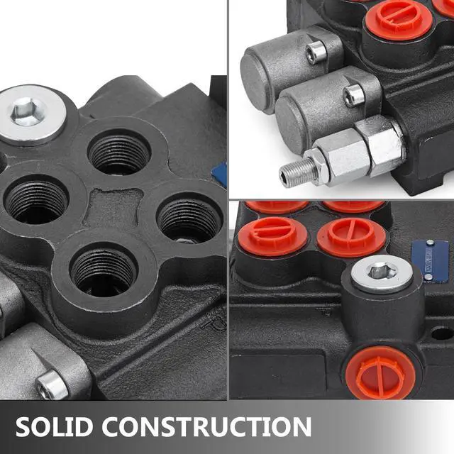 Alt view image 2 of 7 - Hydraulic Valve 2 Spool Hydraulic Joystick Control Valve 11gpm Hydraulic Directional Control Valve Double Acting for Tractors Loaders Tanks