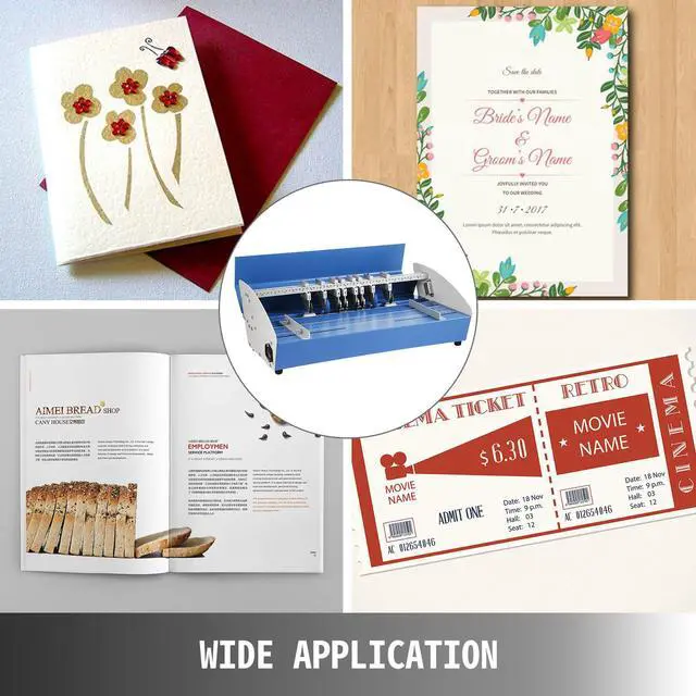 Alt view image 7 of 7 - Electric Creasing Machine 21 Inch Paper Creasing Scoring Machine 3 in 1 Creasing Machine with Heavy Duty Metal Present Multi-function