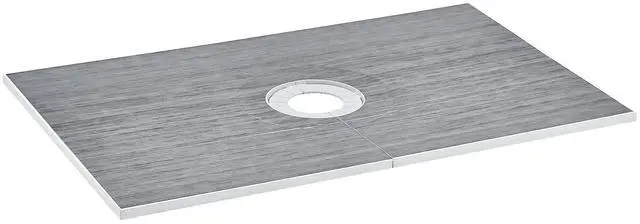 Alt view image 8 of 14 - VEVOR Shower Curb Kit, 60"x38" Shower Pan Kit with 6.3" Central Drain, Lightweight EPS Shower Installation Kits with 2 Waterproof Cloths, Shower Pan Slope Sticks Fit for Bathroom