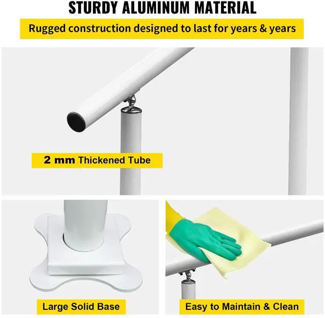 Alt view image 5 of 7 - Outdoor Stair Railing Kit, 4 FT Handrails 1-4 Steps, Adjustable Angle White Aluminum Stair Hand Rail for The Elderly, Handrails for Outdoor Steps