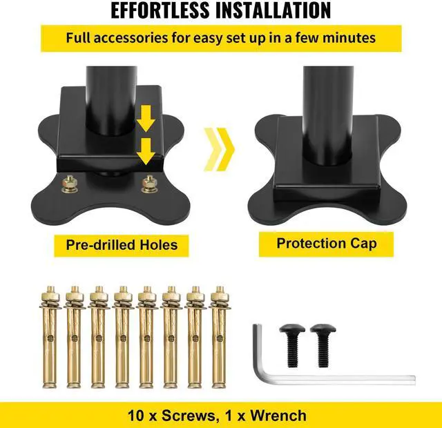 Alt view image 6 of 7 - Outdoor Stair Railing Kit, 4 FT Handrails 1-4 Steps, Adjustable Angle Black Aluminum Stair Hand Rail for The Elderly, Handrails for Outdoor Steps