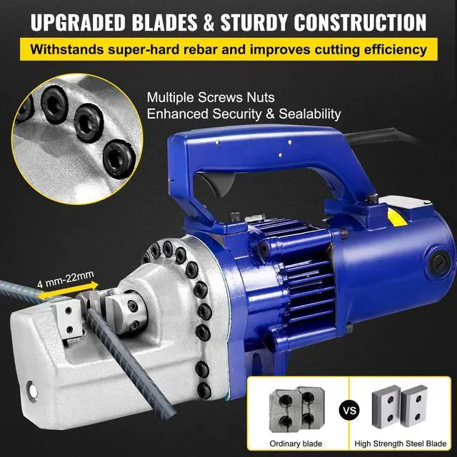 Alt view image 5 of 7 - Electric Rebar Cutter, 1350W Portable Electric Hydraulic Rebar Cutter, Cutting up to  7/8 Inch #7 4-22mm Rebar within 4.5 Seconds,110V,with Easy to Carry Stainless Box