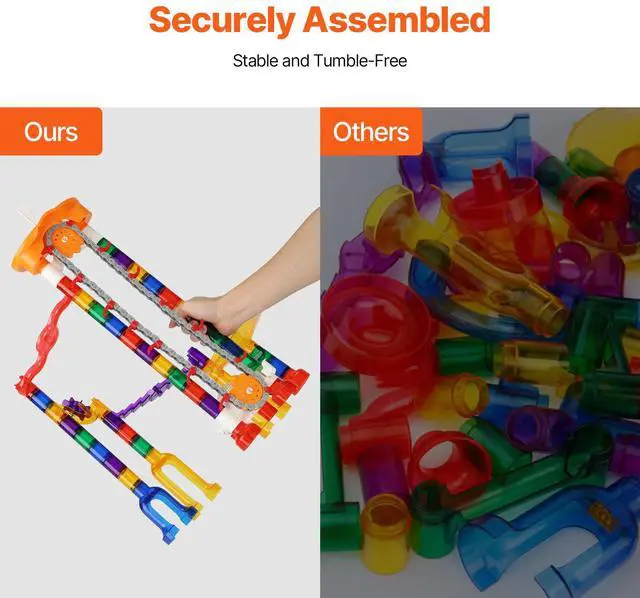 Alt view image 13 of 14 - VEVOR Marble Run Set 153 PCS with Motorized Elevator Educational Maze Gift for Kids