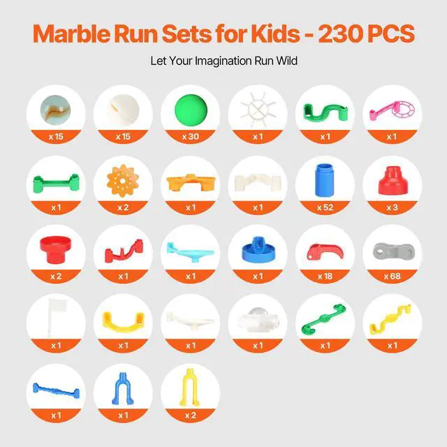 Alt view image 12 of 14 - VEVOR Marble Run Set 230 PCS with Motorized Elevator Educational Maze Game for Kids