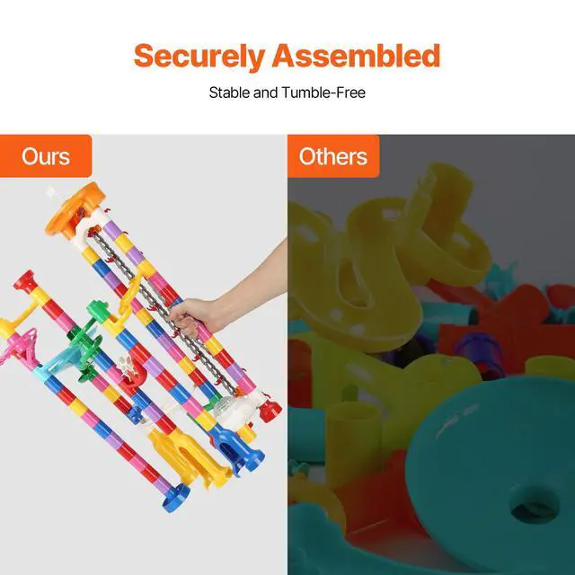 Alt view image 13 of 14 - VEVOR Marble Run Set 230 PCS with Motorized Elevator Educational Maze Game for Kids