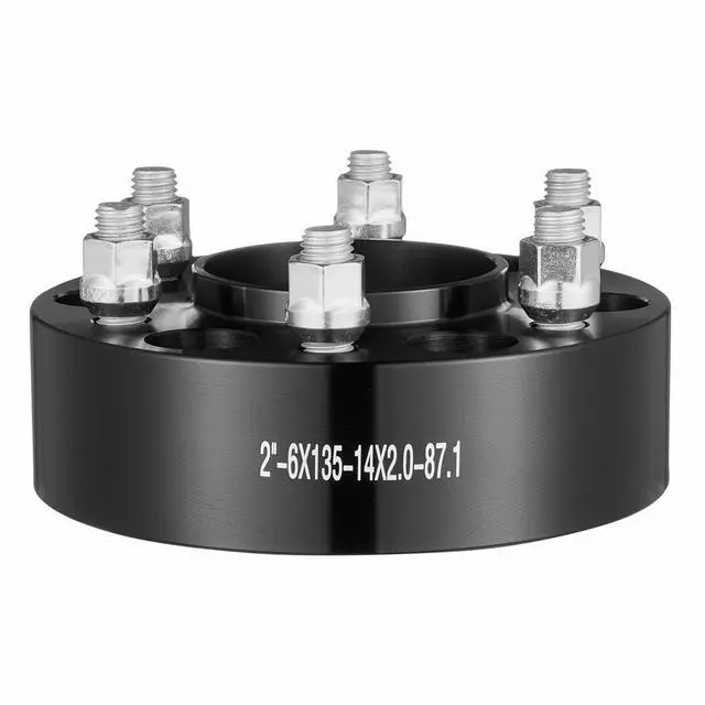 Alt view image 3 of 9 - VEVOR 2" 6"x5.3" Wheel Spacers Wheel Adapters 6 Lug Forged Spacer 4 PCS Black