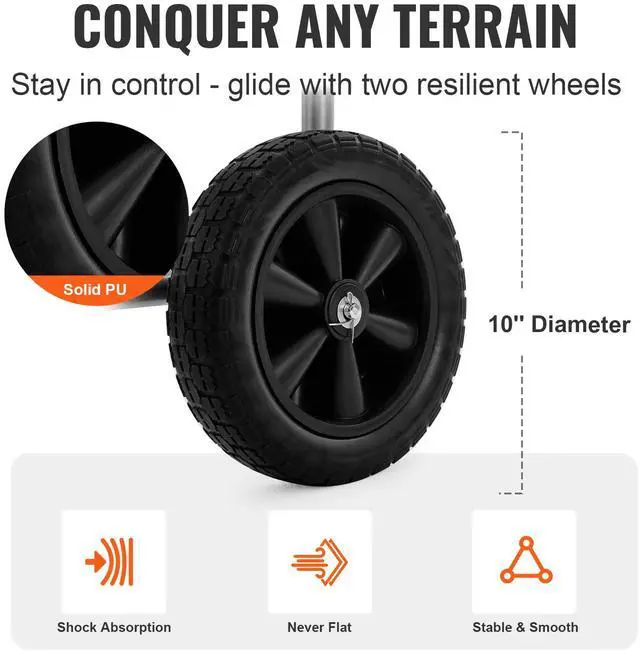 Alt view image 12 of 14 - VEVOR Hose Reel Cart, Hold Up to 250 ft of 5/8 Hose, Garden Water Hose Carts Mobile Tools with 4 Wheels, Heavy Duty Powder-coated Steel Outdoor Planting with Storage Basket, for Garden, Yard, Lawn