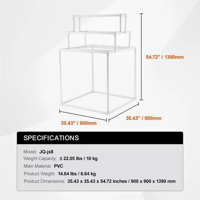 Alt view image 14 of 14 - VEVOR 8 Bar Pyramid Towel Rack - Dry Wet Towels, Organize Fresh Towels, Poolside Towel Storage Organizer, (35.43" L x 35.43" W x 54.72" H), White