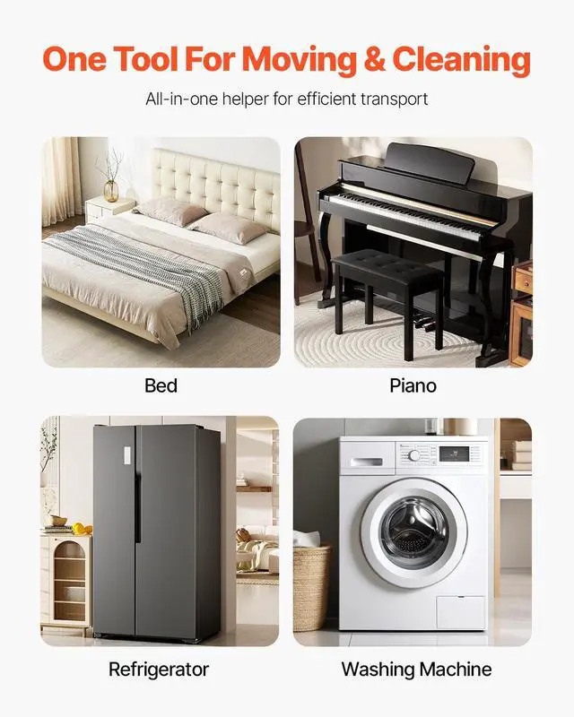 Alt view image 13 of 14 - VEVOR Furniture Dolly 4 pcs Steel Tri-dolly Set Furniture Mover 440 lbs Capacity