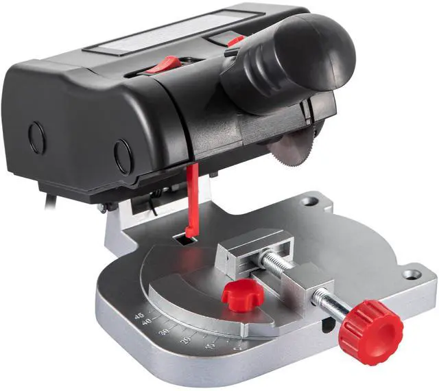 Alt view image 9 of 15 - VEVOR Mini Miter Cut-off Chop Saw, Two 2-5/16" Blade of Steel and Resin with 1/2" Cutting Depth, 0~45 Benchtop Miter Saw for Copper, Aluminum, Wood, Zinc in Hobby Craft