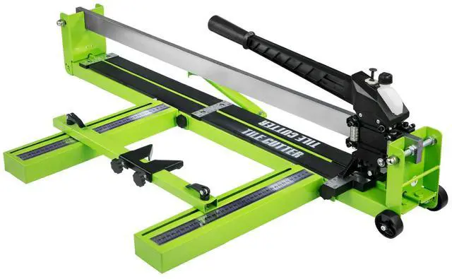 Main image of Tile Cutter 31.5 Inch Manual Tile Cutter 1.4 Inch Tile Cutting Machine Ceramic Porcelain Tile Cutter with Laser Guide All-Steel Frame and Bonus Spare Cutter Wheels Tile Cutter Hand Tool