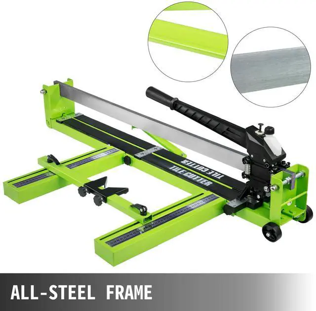 Alt view image 2 of 7 - Tile Cutter 31.5 Inch Manual Tile Cutter 1.4 Inch Tile Cutting Machine Ceramic Porcelain Tile Cutter with Laser Guide All-Steel Frame and Bonus Spare Cutter Wheels Tile Cutter Hand Tool