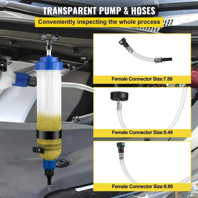 Alt view image 5 of 7 - Transmission Fluid Pump Manual ATF Refill System Dispenser, Oil and Liquid Extractors 1.5 Liter Large Capacity, Automatic Transmission Fluid Pump Tool Set with ATF Filler Adapters