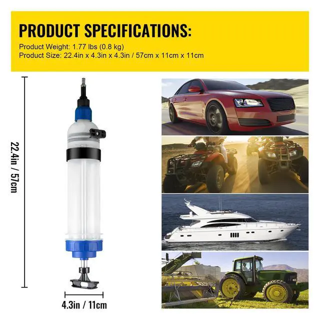 Alt view image 7 of 7 - Transmission Fluid Pump Manual ATF Refill System Dispenser, Oil and Liquid Extractors 1.5 Liter Large Capacity, Automatic Transmission Fluid Pump Tool Set with ATF Filler Adapters