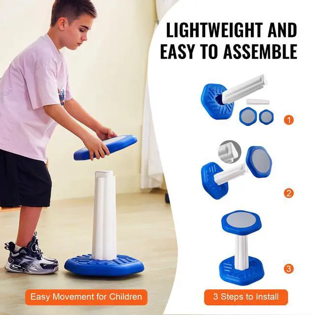 Alt view image 6 of 8 - VEVOR Kids Wobble Chair, Active Chair with Sponge Cushion, Wobble Stool Improves Focus, Posture and Calm Children, Ideal for Schools and Home, Age 7-14, Blue