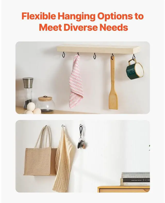 Alt view image 12 of 14 - VEVOR 20 PCS Q-Hanger Hooks Screw Hooks 2.17 in for Outdoor String Lights Decors