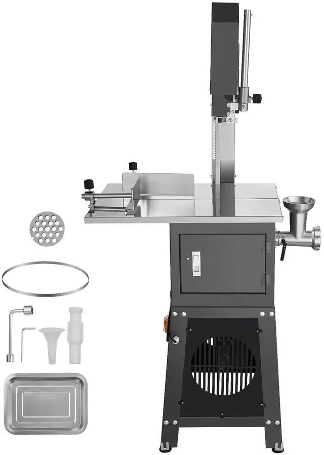 Alt view image 8 of 14 - VEVOR 550W Commercial Electric Meat Bandsaw Stainless Steel Bone Sawing Machine