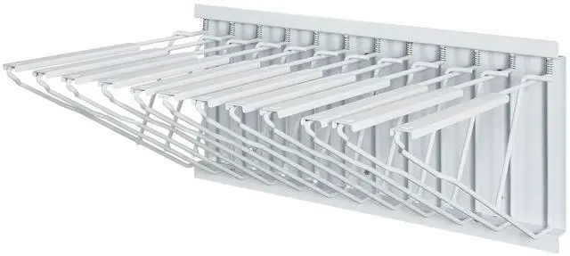 Alt view image 2 of 8 - VEVOR Wall Mount Blueprint Storage Rack  Holds up to 1200 Blueprints, Hanging Blueprint Holder with 12 Pivot Brackets, for 24", 30", 36", or 42" Clamps(Rack Only Without Clamps)- Heavy Duty(240lbs)