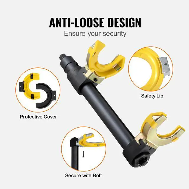 Alt view image 11 of 14 - VEVOR Strut Spring Compressor Set, Macpherson Strut Spring Compressor Kit, Interchangeable Fork Strut Coil Extractor Remover Tool, with Yellow Protective Sleeve and Carrying Case