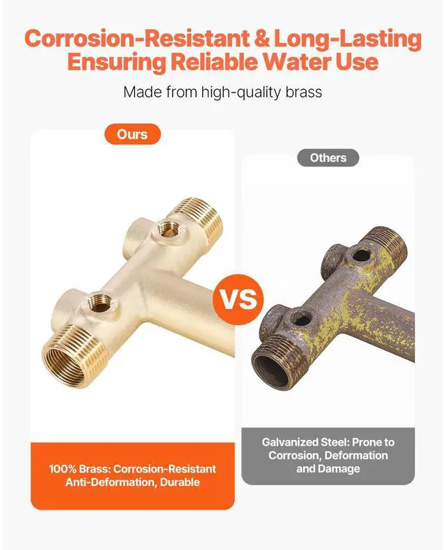 Alt view image 6 of 8 - VEVOR 1" x 11" Well Pressure Tank Tee Kit, with 40/60PSI Switch, 7-Pieces Pure Brass Pressure Tank Installation Kit for Water Well, Fit Most Tanks with Diameters up to 16 Inches