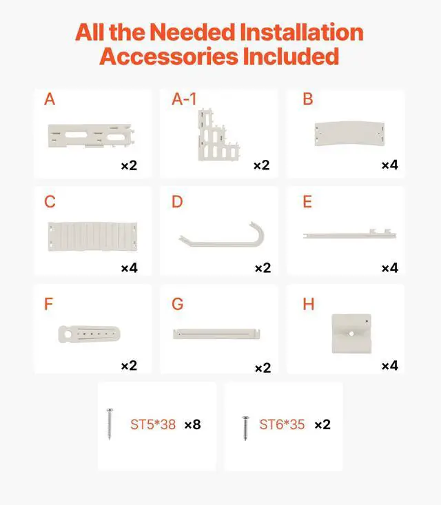 Alt view image 7 of 8 - VEVOR Swimming Pool Ladder, 4-Step Double Handrails Stairs with Non-slip Heavy Duty Steps, Max Load Capacity 400 lbs, for 48-54 In Inground & Above-ground Pools of Any Decking Surface, Milk White