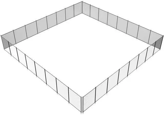 Alt view image 8 of 14 - VEVOR Pool Fence, 4 x 96 FT Pool Fences for Inground Pools, Removable Child Safety Pool Fencing, Easy DIY Installation Swimming Pool Fence, 340gms Teslin PVC Pool Fence Mesh Protects Kids and Pets