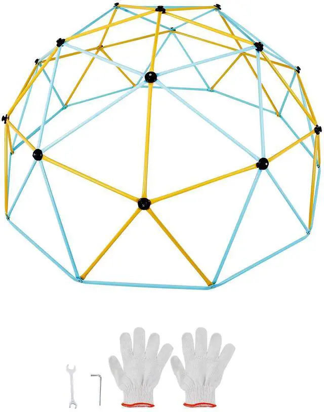 Alt view image 8 of 14 - VEVOR Climbing Dome, Jungle Gym Supports 750LBS and Easy Assembly, 10FT Geometric Dome Climber Play Center for Kids 3 to 10 Years Old,with Climbing Grip, Outdoor Backyard Play Equipment for Kids