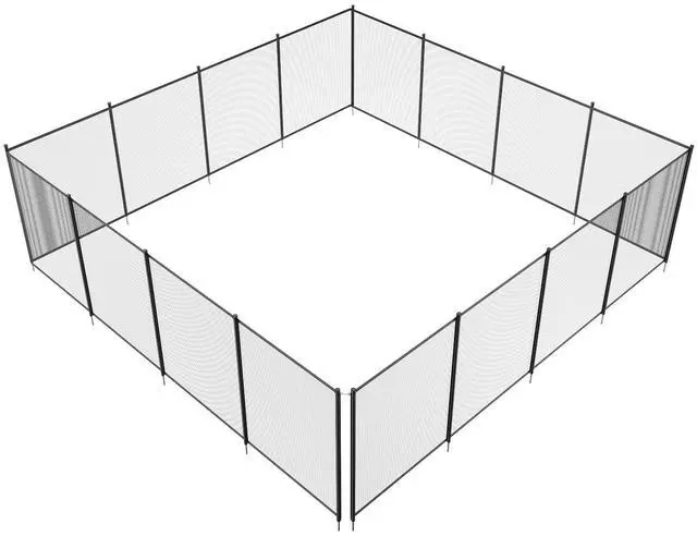 Alt view image 8 of 14 - VEVOR Pool Fence, 4 x 48 FT Pool Fences for Inground Pools, Removable Child Safety Pool Fencing, Easy DIY Installation Swimming Pool Fence, 340gms Teslin PVC Pool Fence Mesh Protects Kids and Pets