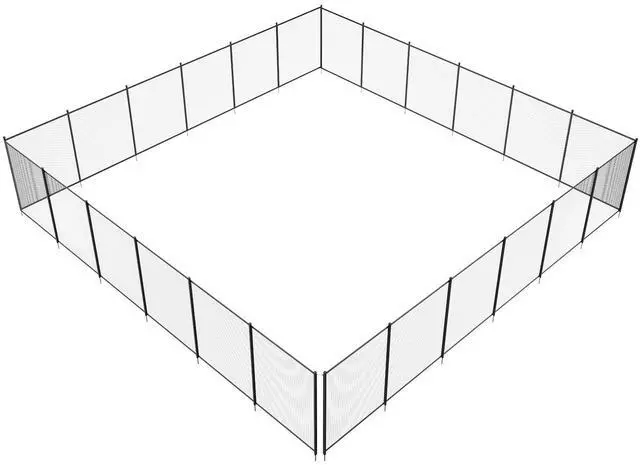 Alt view image 8 of 14 - VEVOR Pool Fence, 4 x 72 FT Pool Fences for Inground Pools, Removable Child Safety Pool Fencing, Easy DIY Installation Swimming Pool Fence, 340gms Teslin PVC Pool Fence Mesh Protects Kids and Pets