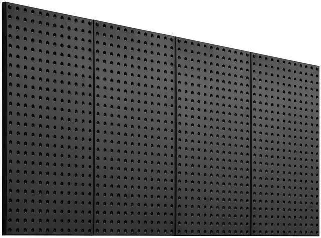 Alt view image 2 of 8 - VEVOR Metal Pegboard Panels, 24" x 12" Pegboard, 4 Panels, Heavy Duty Steel Peg Board Wall Organizer, for Living Room Garage Tool Storage Workbench Office Organization Craft Room Kitchen Home, Black