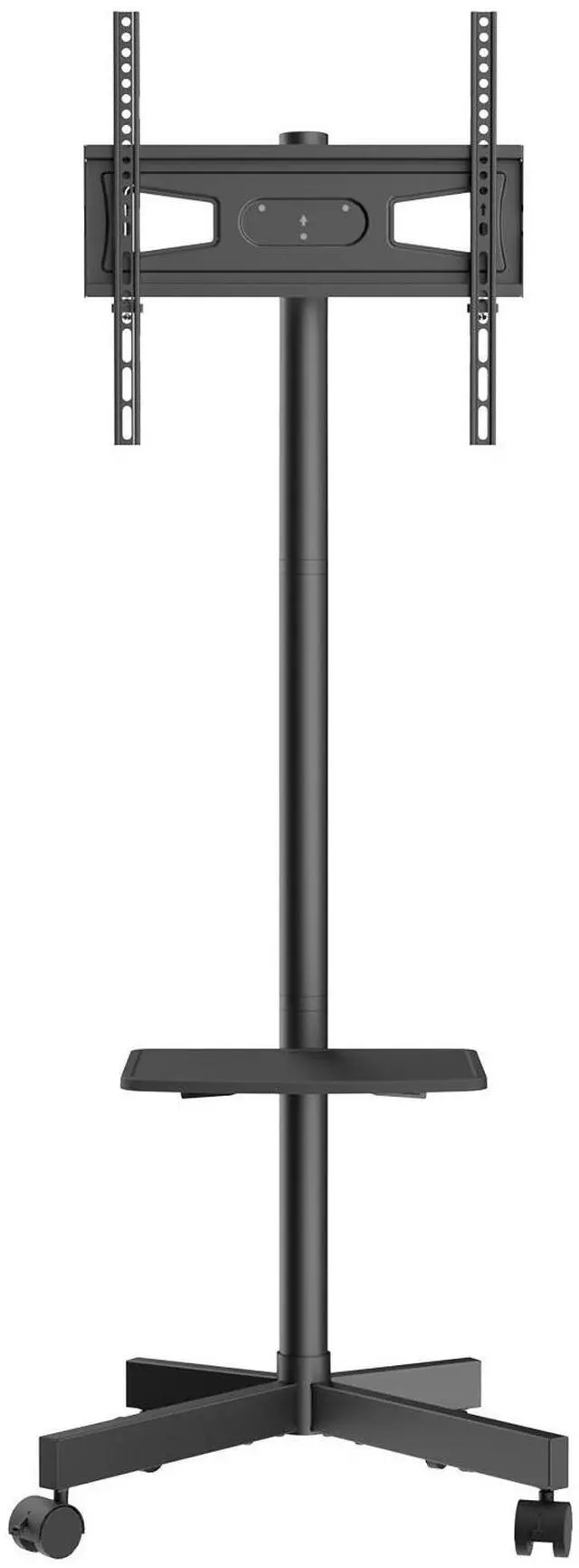 Alt view image 8 of 14 - VEVOR Mobile TV Stand, Mobile TV Cart for 23 to 60 inch TVs, Height Adjustable Portable TV Stand with Wheels, with A Tray for Audio-Visual Devices, Rolling TV Stand with Mount for Bedroom, Living Room