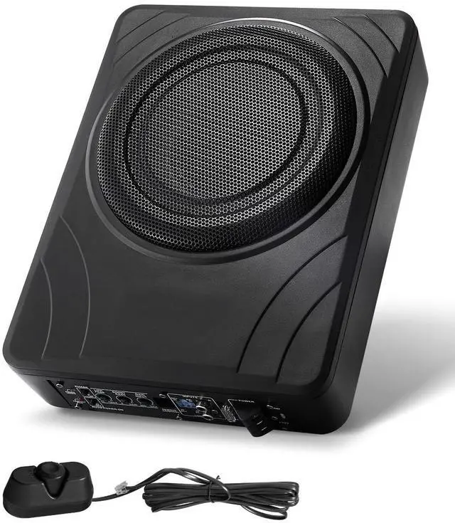 Alt view image 2 of 8 - VEVOR 8" 300W Underseat Car Subwoofer, Slim Powered Car Subwoofers Under the Seat, Low Profile Audio Sub Built-in Amplifier, High/Low Level Input & Volume Controller for SUVs, Car, Truck, RV