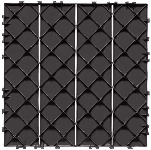 Alt view image 3 of 9 - VEVOR Interlocking Deck Tiles 54 Pack 12"x12" Waterproof for Porch Dark Brown