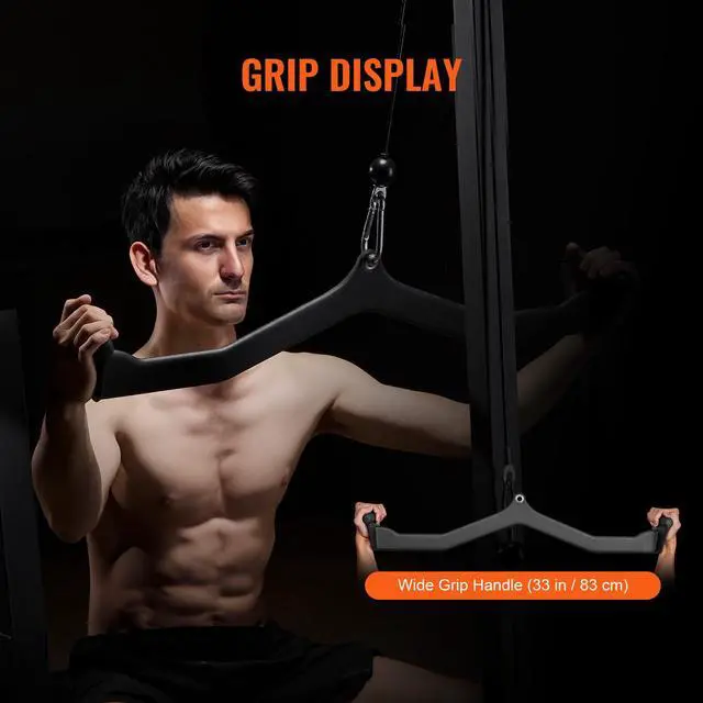 Alt view image 6 of 8 - VEVOR LAT Pulldown Bar Tricep Handle Attachment V-bar Cable Machine for Home Gym