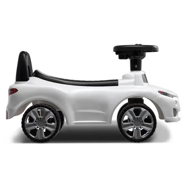 Alt view image 8 of 14 - VEVOR Ride On Push Car for Toddlers, Ages 1-3, Ride Racer, Sit to Stand Toddler Ride On Toy, Classic Kids Ride On Car with Music Steering Wheel & Under Seat Storage, Ride On Toy for Boys Girls, White