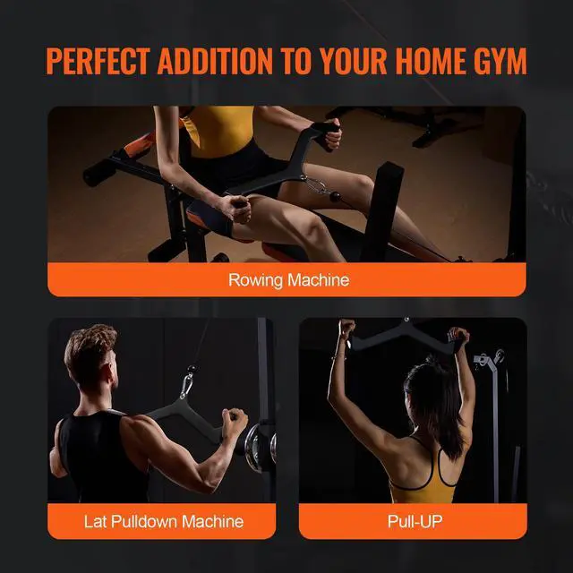 Alt view image 8 of 8 - VEVOR LAT Pulldown Bar Tricep Handle Attachment V-bar Cable Machine for Home Gym